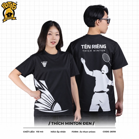 Đồng phục áo thun Thích Minton Đen