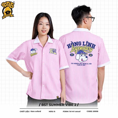 BST Áo lớp sơ mi Summer Vibe Hồng