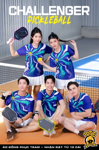 BST Đồng phục Pickleball Challenger xanh dương
