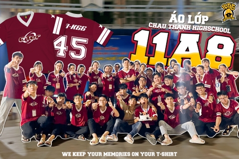ÁO LỚP BÓNG BẦU DỤC 11A8 - Châu Thành