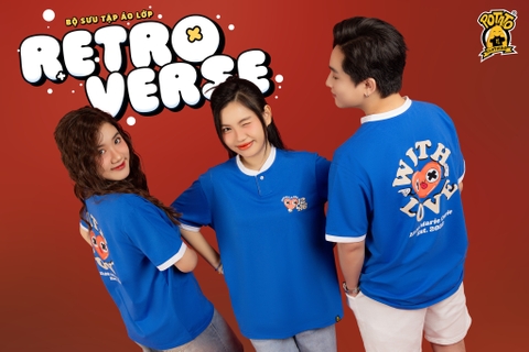 ÁO LỚP CỔ TRÒN RETROVERSE - XANH DƯƠNG