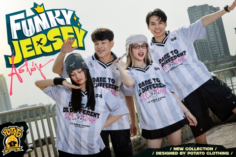 ÁO LỚP BÓNG BẦU DỤC FUNKY JERSEY - XÁM