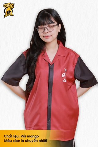 Áo sơ mi đồng phục Đỏ Đen