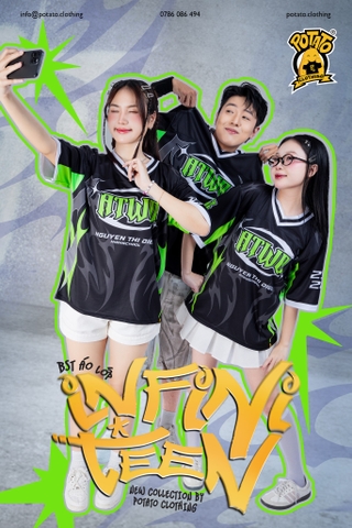 BST ÁO LỚP BÓNG BẦU DỤC INFINI-TEEN ĐEN