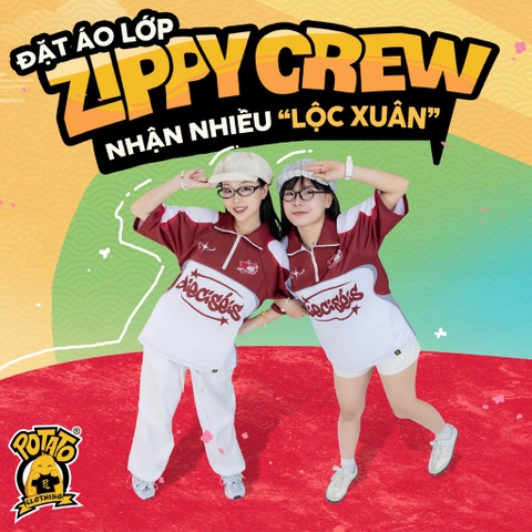 ÁO LỚP POLO ZIPPY CREW 12A16 - HOÀNG HOA THÁM