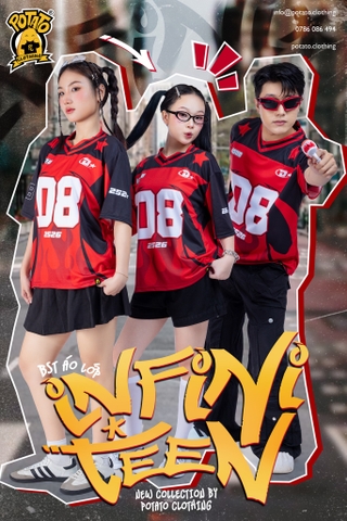 BST ÁO LỚP BÓNG BẦU DỤC INFINI-TEEN ĐỎ