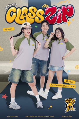 BST ÁO LỚP CLASSZIP XÁM XANH LÁ