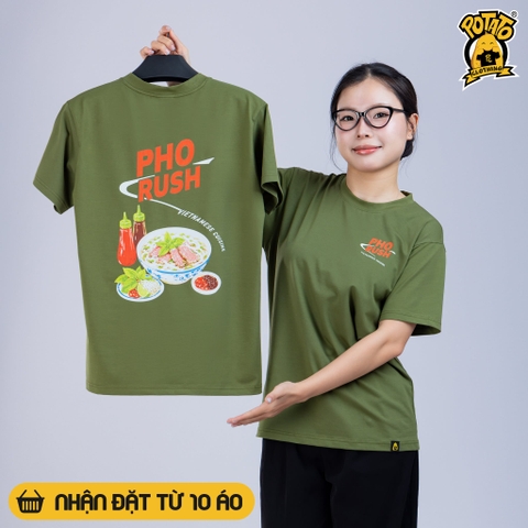 Đồng phục áo thun Pho Rush xanh lá