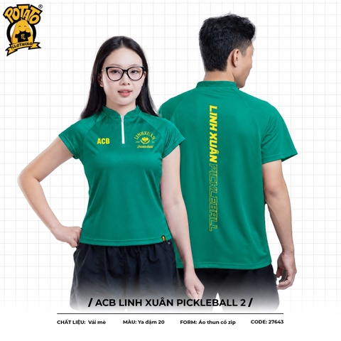 Đồng phục thể thao ACB Linh Xuân Pickleball Xanh Lá
