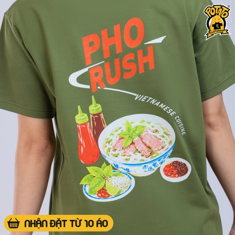 Đồng phục áo thun Pho Rush xanh lá