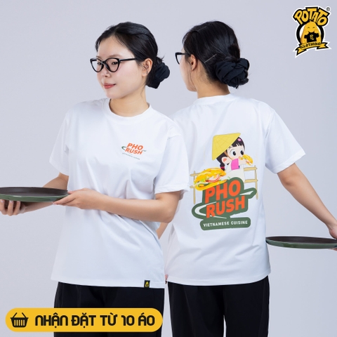 Đồng phục áo thun Pho Rush trắng