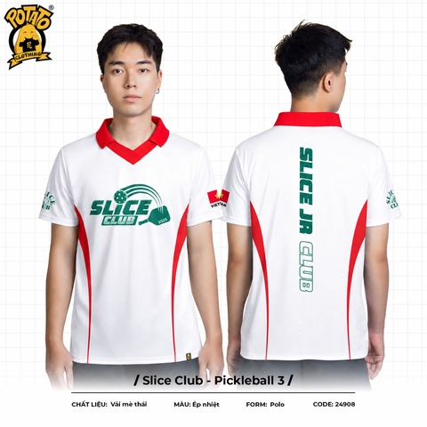Đồng phục polo Slice Club - Pickleball trắng