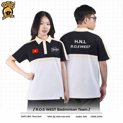 Đồng phục polo R.O.S WEST Badminton Team