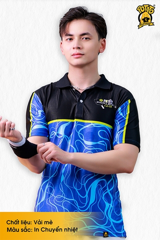 Áo Pickleball Challenger Xanh Phối Đen