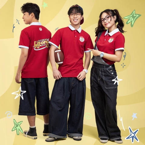 BST Áo lớp Poloverse đỏ đô
