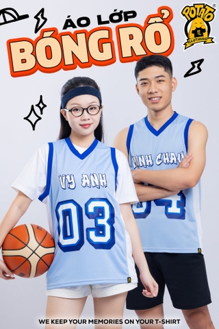 Áo lớp bóng rổ 8.7 - Song Ngữ Á Châu