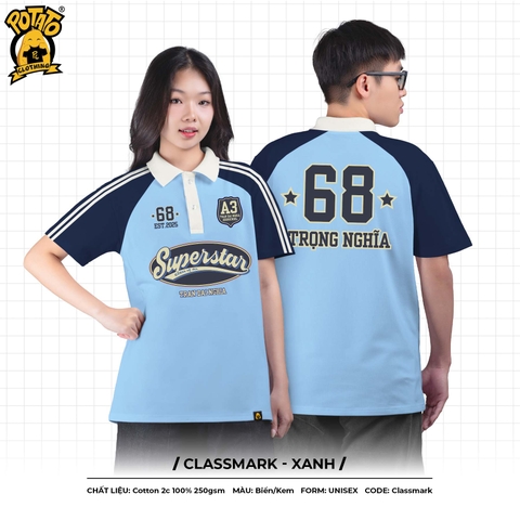 ÁO LỚP POLO CLASSMARK - XANH DƯƠNG