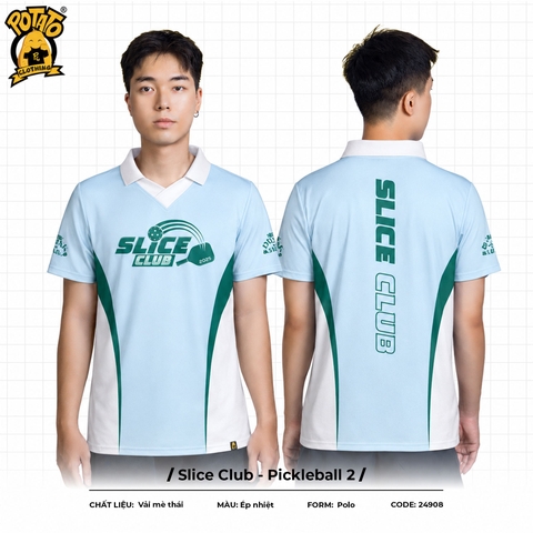 Đồng phục polo Slice Club - Pickleball xanh dương