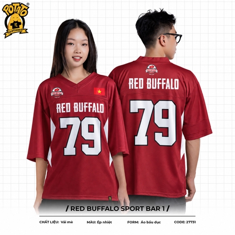 Đồng phục bóng bầu dục Red Buffalo Sport Bar Đỏ
