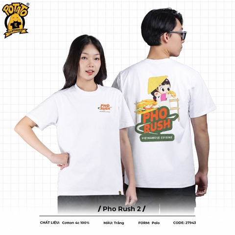 Đồng phục áo thun Pho Rush trắng