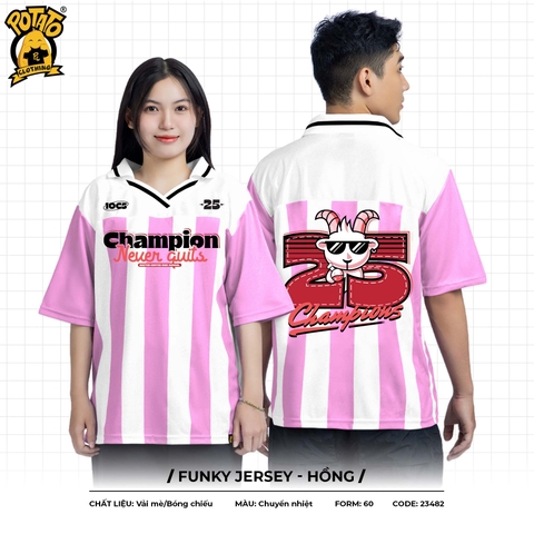 ÁO LỚP BÓNG BẦU DỤC FUNKY JERSEY - HỒNG