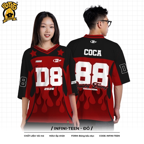 BST ÁO LỚP BÓNG BẦU DỤC INFINI-TEEN ĐỎ