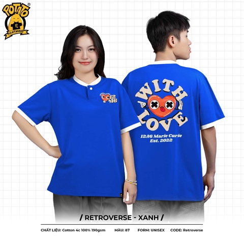 ÁO LỚP CỔ TRÒN RETROVERSE - XANH DƯƠNG