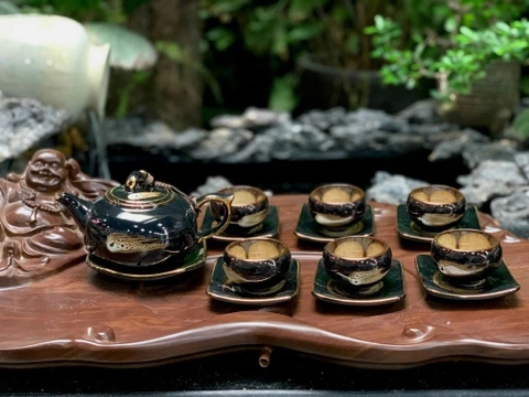 Bộ ấm chén Bát Tràng