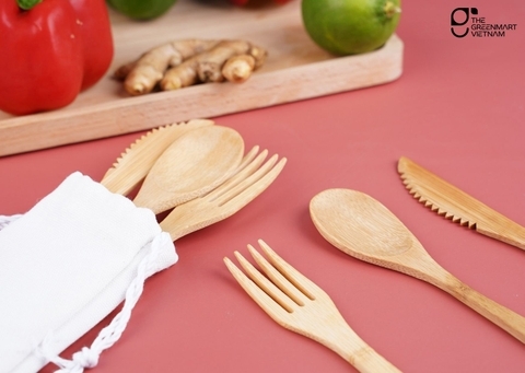 Bộ Dao Dĩa Thìa Bằng Tre – Quà Tặng Thân Thiện Với Môi Trường