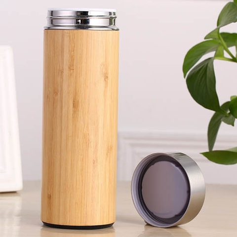 Bình giữ nhiệt vỏ tre