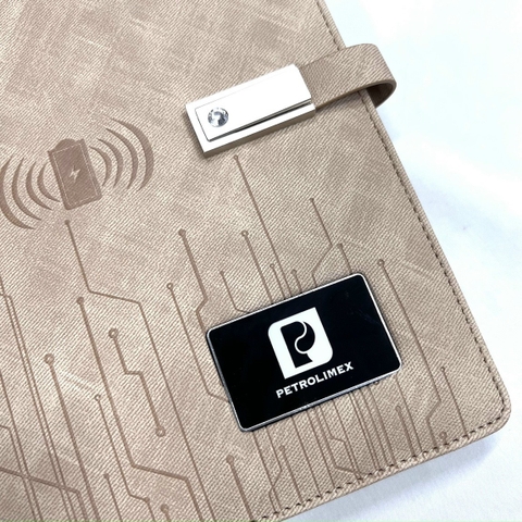 Sổ tay đa năng tích hợp pin 8000mAh - Sạc không dây
