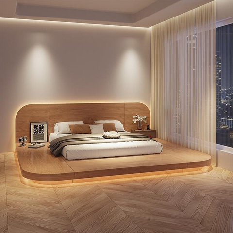 Giường Bay Gỗ MDF lõi xanh Bền đẹp có đèn led