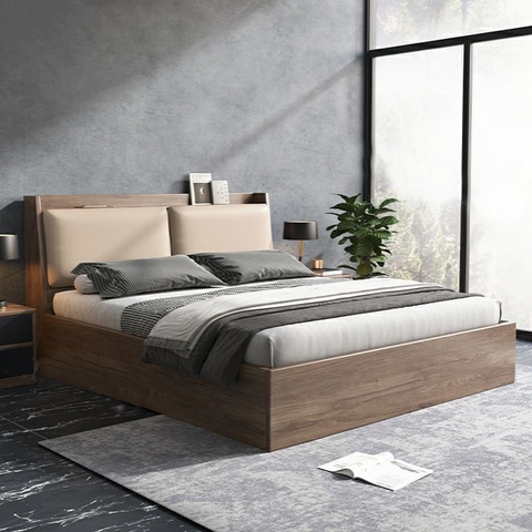 Giường Gỗ Công Nghiệp Hiện Đại Tựa Sofa Mã CN5