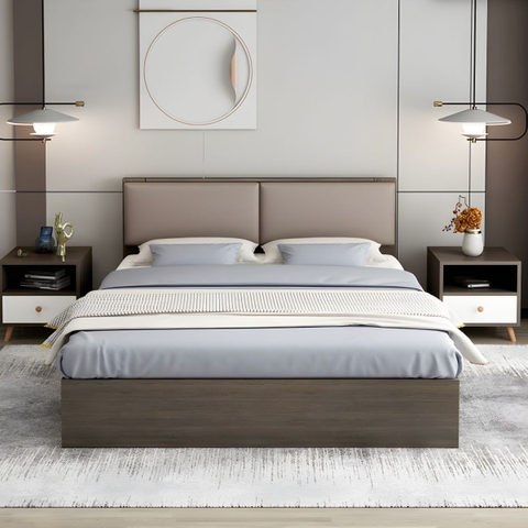 Giường Ngủ Gỗ MDF Hiện Đại Có Tựa Sofa Mã CN3