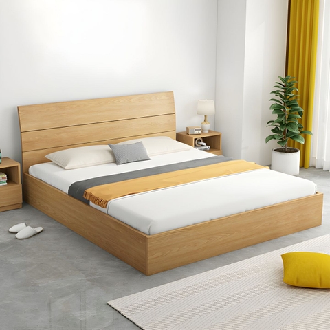 Giường Ngủ Gỗ Công Nghiệp Hiện Đại Kèm Tựa CN4