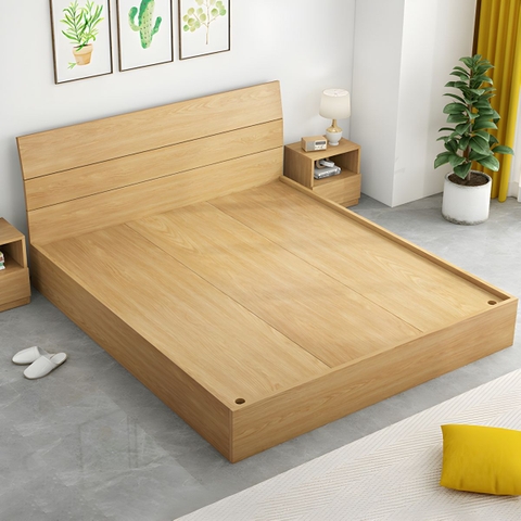 Giường Ngủ Gỗ Công Nghiệp Hiện Đại Kèm Tựa CN4