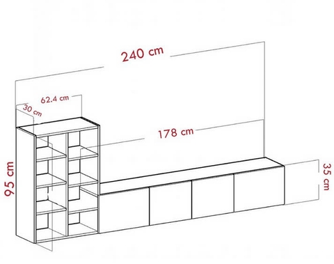 Kệ Tivi Gỗ Hiện Đại Kết Hợp Tủ Trang Trí