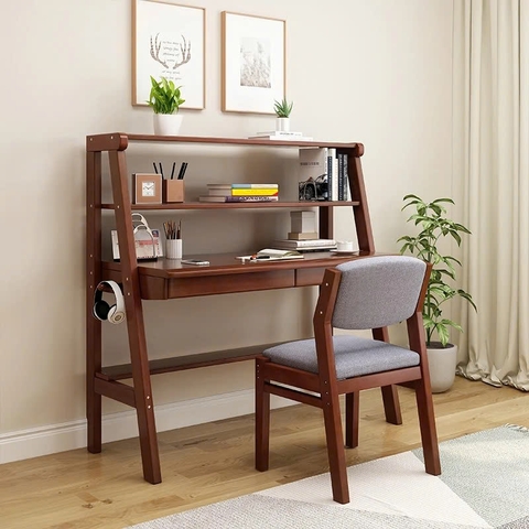 Bàn Học Gỗ Tự Nhiên Đa Năng