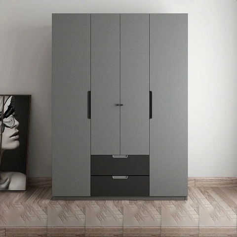 Tủ Quần Áo Gỗ MDF 2 Ngăn Kéo Hiện Đại