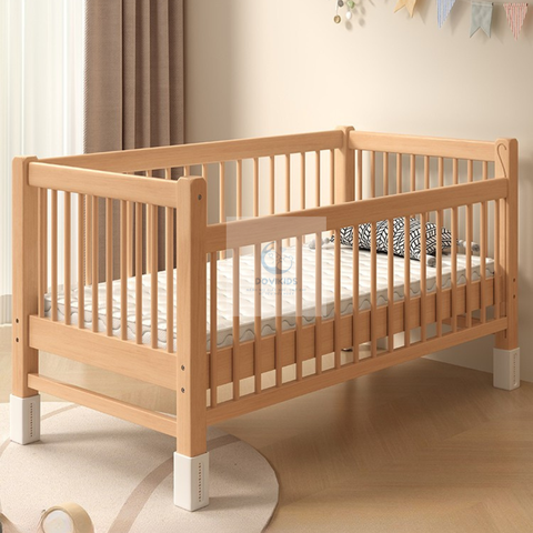 Cũi Liền Giường Cho Bé Gỗ Thông Ghép NC06