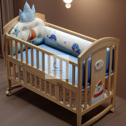 Cũi Kê Sát Giường Bố Mẹ Cho Trẻ Nhỏ NC09