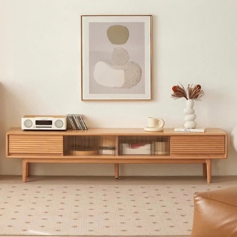 Kệ Tivi Gỗ Tự Nhiên Phong Cách Bắc Âu