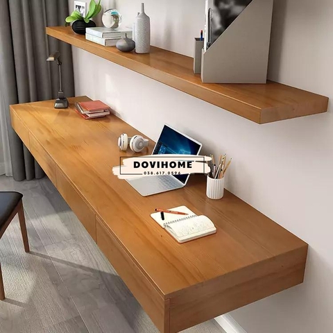 Bàn làm việc treo tường kết hợp kệ sách BLV05