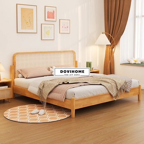 Giường Ngủ Gỗ Tự Nhiên Thiết Kế Thanh Lịch M42