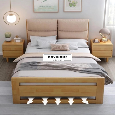 Giường Ngủ Gỗ Tự Nhiên Hiện Đại M50