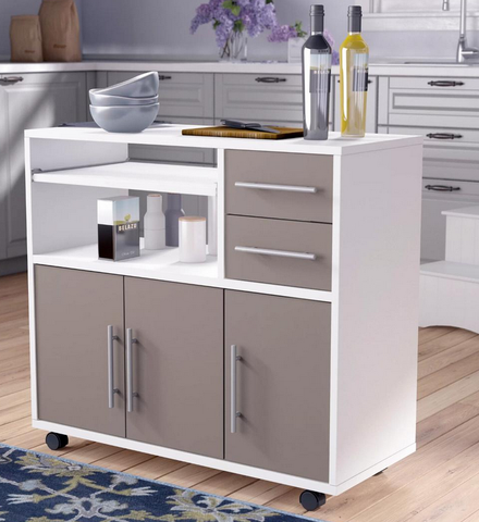 Tủ Đựng Đồ Nhà Bếp Đa Năng 3 Cửa 2 Ngăn Kéo