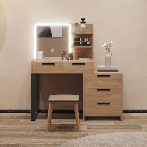 Bàn Trang Điểm Gỗ Hiện Đại Tích Hợp Gương