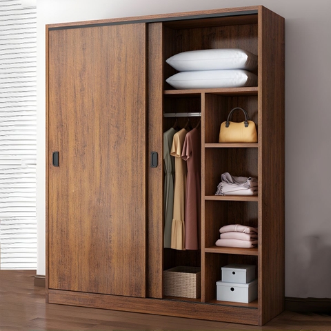 Tủ Quần Áo Gỗ Cánh Cửa Lùa Tối Ưu Không Gian Phòng Ngủ