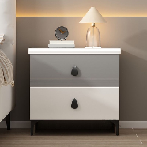 Tủ Đầu Giường 2 Ngăn Kéo Phong Cách Hiện Đại Tối Giản