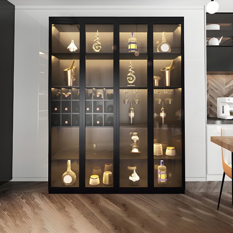 Tủ Rượu Gỗ Công Nghiệp Dạng Module Sang Trọng